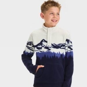 Boys' Snap Button Fleece Sweatshirt